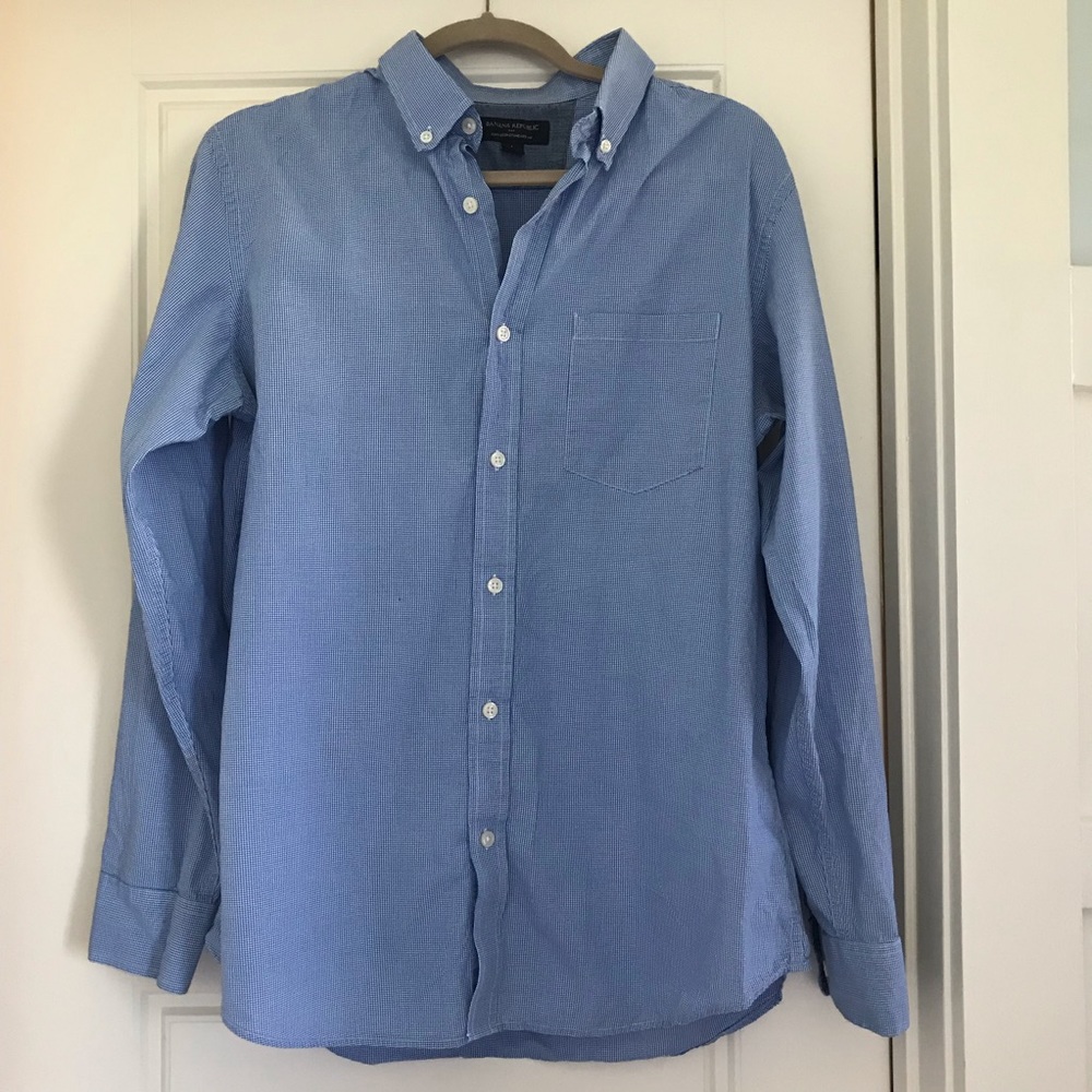 Banana Republic Standard Fit Blue buttondown